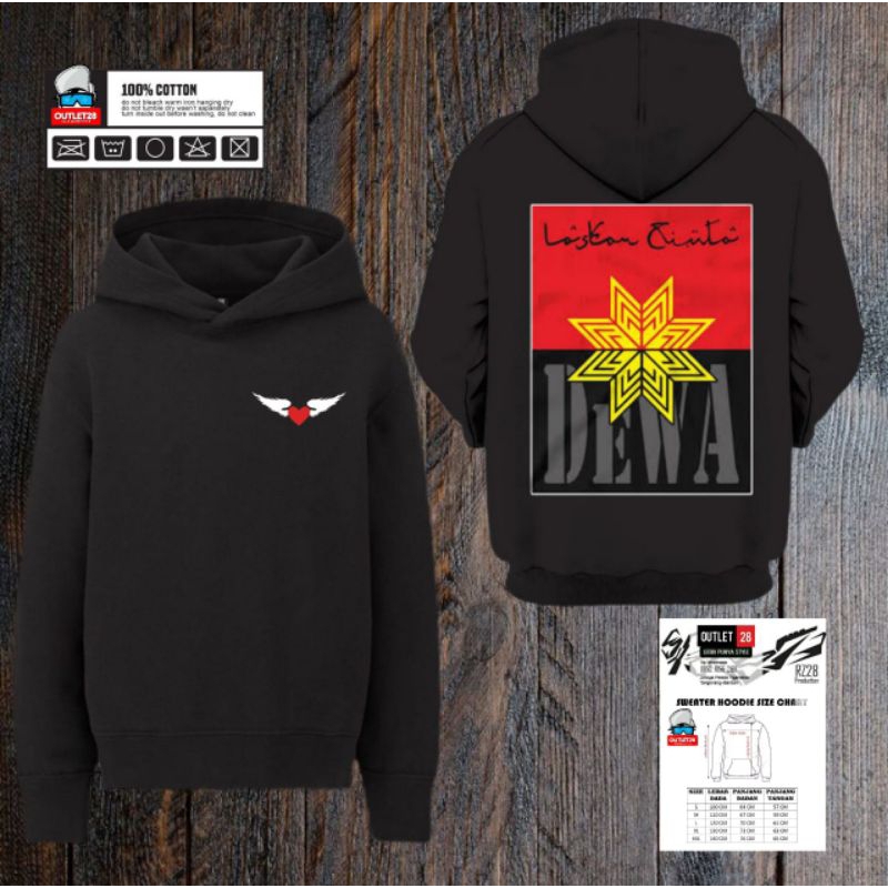 Sweater Hoodie Dewa19 Album Laskar Cinta  Kualitas Premium Jaket Pria/Wanita Baladewa