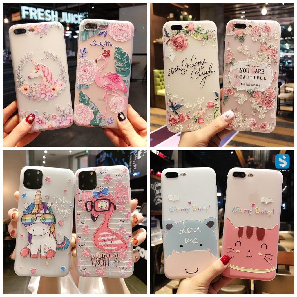 Luminous Case Flamingo, Unicorn & Friends Vivo Y12 Y12i Y12S Y15 Y15S Y16 Y17 Y17S