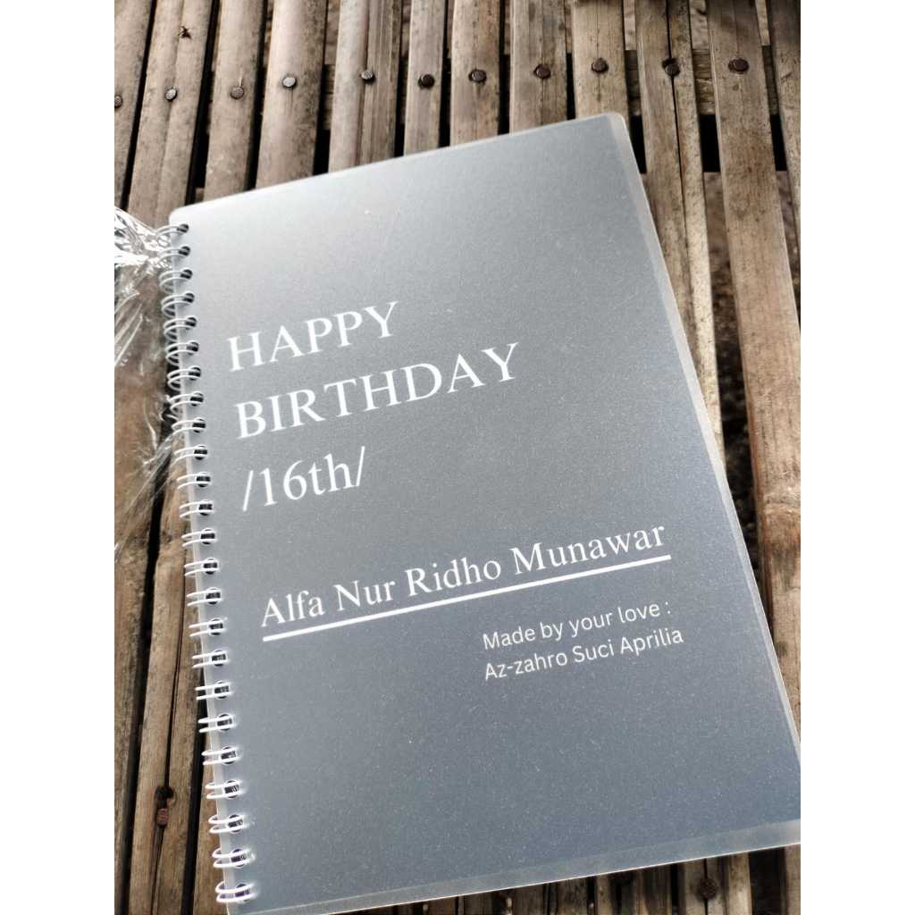 

CUSTOM PHOTO STORY BOOK SCRAPBOOK A5 SPIRAL Kado birthday anniversary