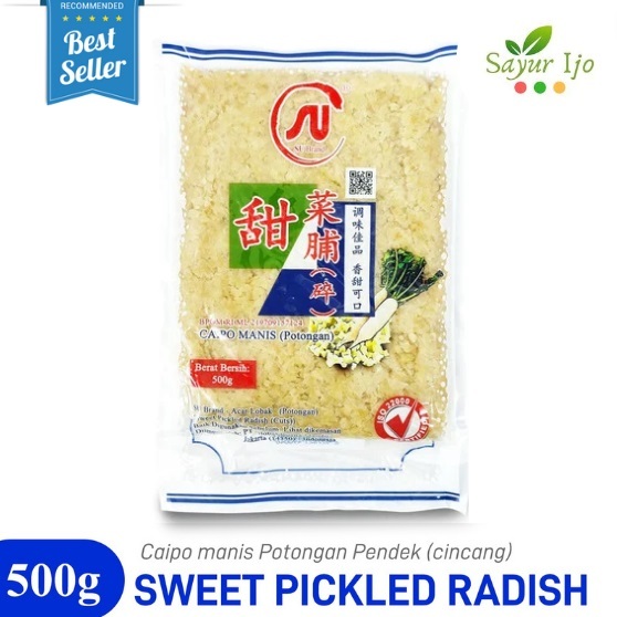 

SU BRAND Cai Po Manis 500 Gram / Pack Fresh Sweet Preserved Radish Lobak Chai Po Acar Sayur Segar