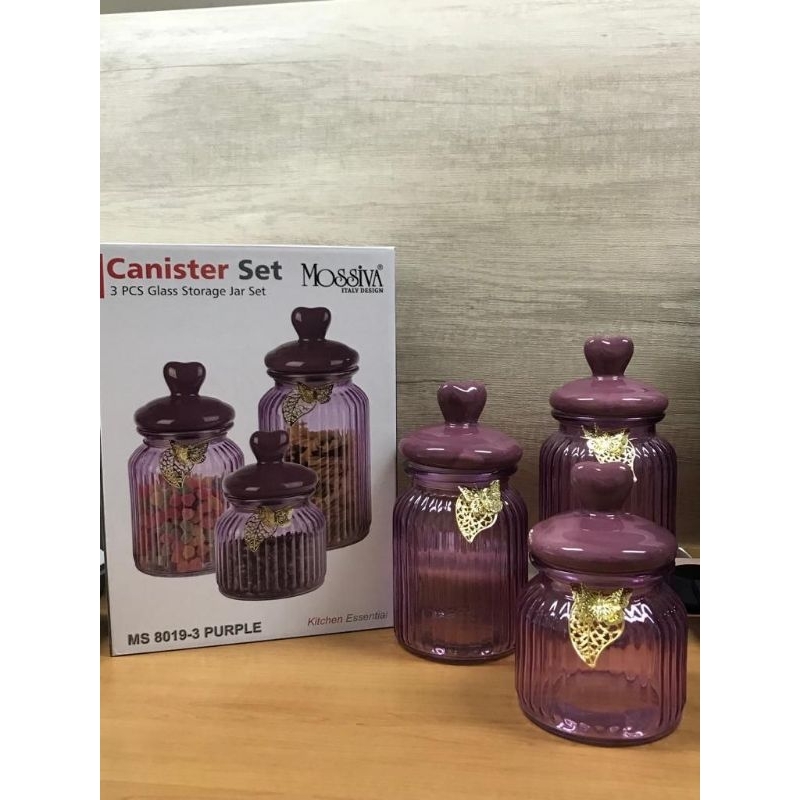 TOPLES MOSSIVA ISI 3 8019 / Toples Kaca Lebaran / Toples Cantik