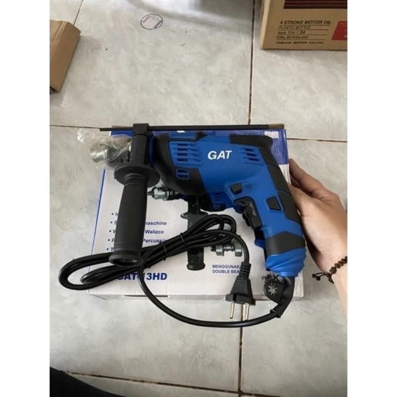 Mesin Bor Tangan Impact Drill 13 mm GAt 13 HD / GAT 13HD 13MM / Mesin Bor Listrik