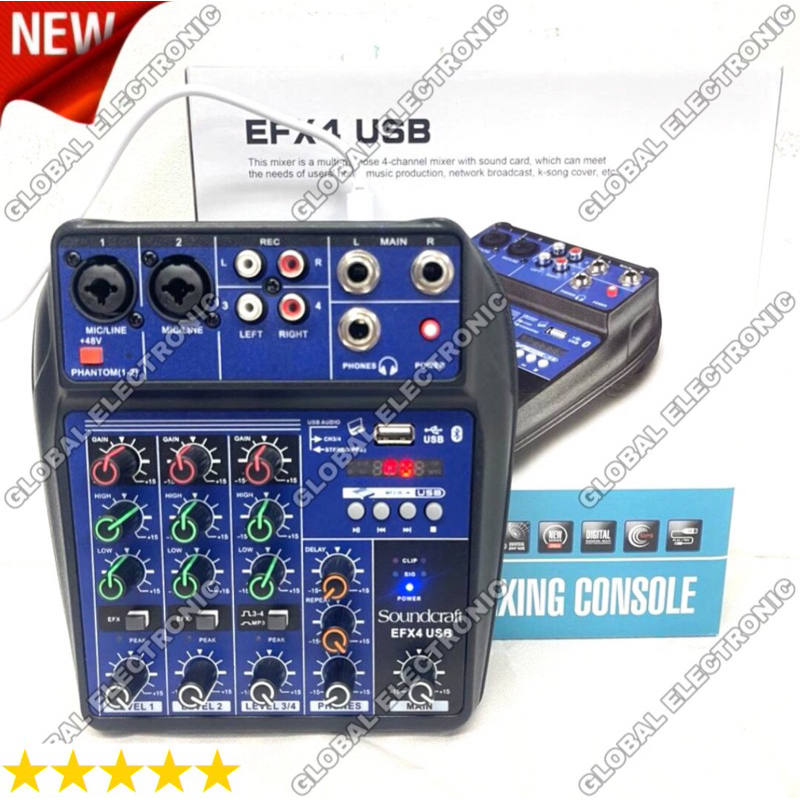 MIXER SOUNDCRAFT EFX 4 USB 4CHANNEL