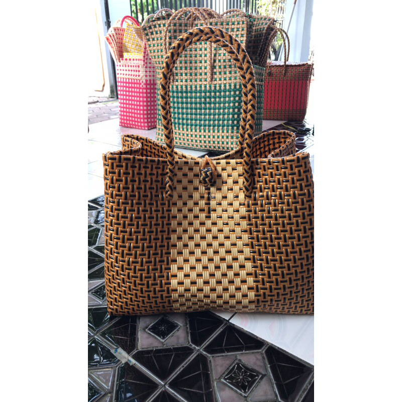 Tas anyaman jali L pety/Tas anyaman souvenir/Tas parcel lebaran