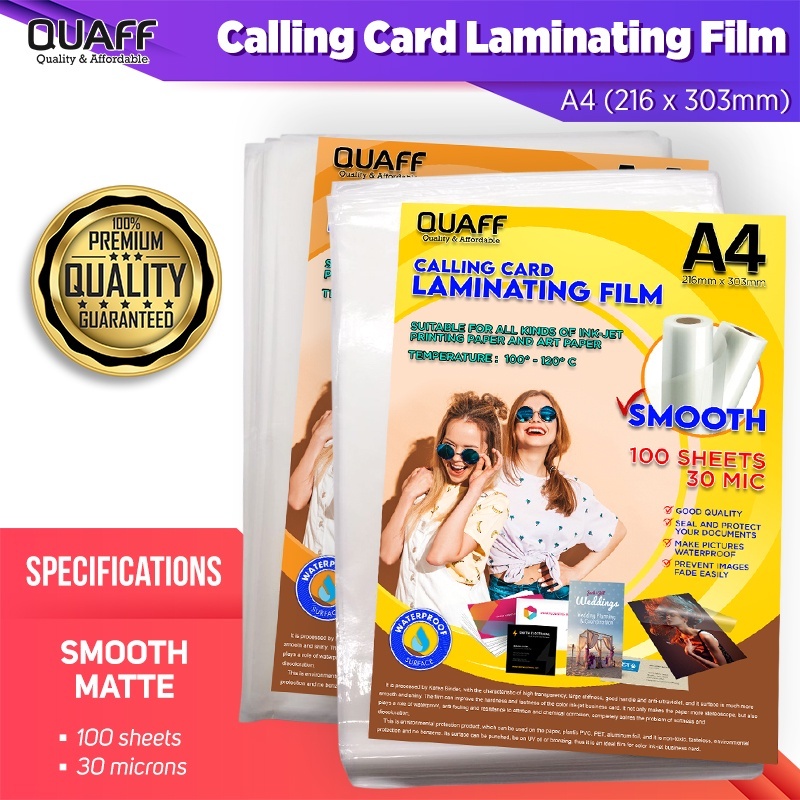 

30 Microns Pendek A4 Plastik Laminating /Laminating Pouch /Laminating Film/ Plastik Laminasi Id Card Hombo (100 Lembar/Pak) Cocok Untuk Kartu Identitas