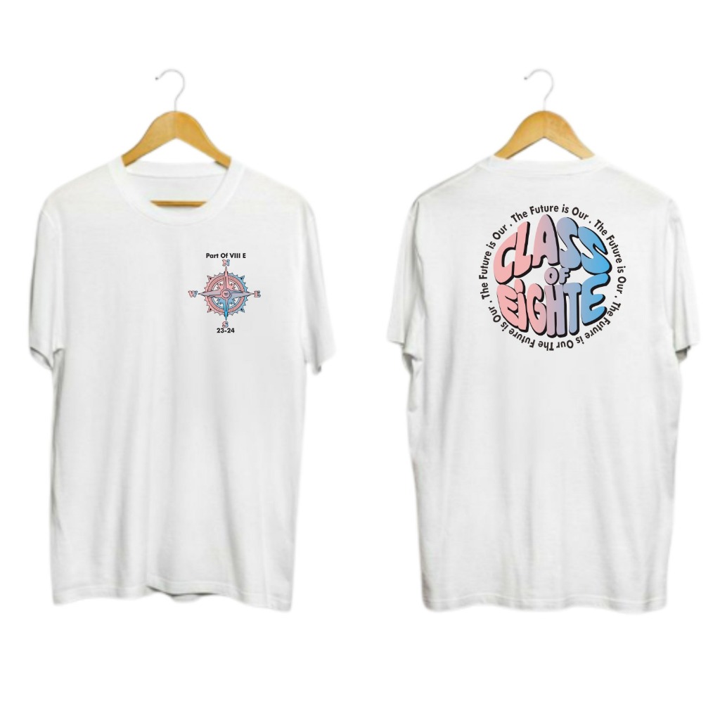 Sablon kaos Kelas custom Delapan