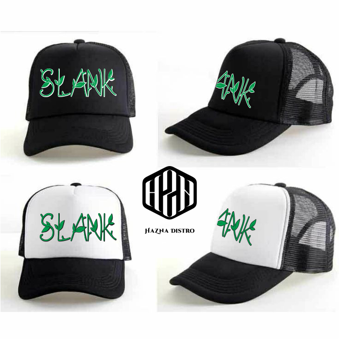 HAZNA DISTRO.TOPI SLANK.TOPI BERLOGO SLANK.CREATIV.TOPI TRUCKER JARING.TOPI SLANK PEACE.TOPI SLANK M