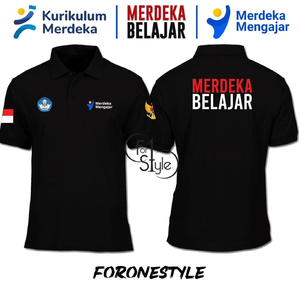 KAOS KERAH MERDEKA BELAJAR - BAJU KERAH MERDEKA BELAJAR - KAOS BERKERAH MERDEKA BELAJAR - BAJU KERAH