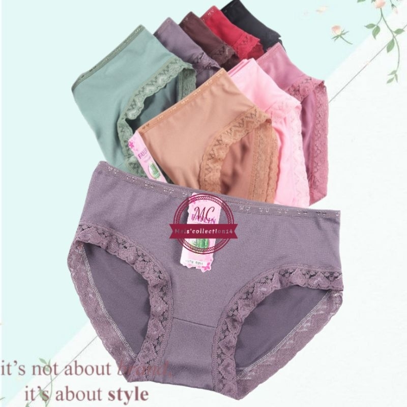 Celana dalam wanita renda halus L - Xxl cd cewe jumbo mid waist renda cd sexy 988