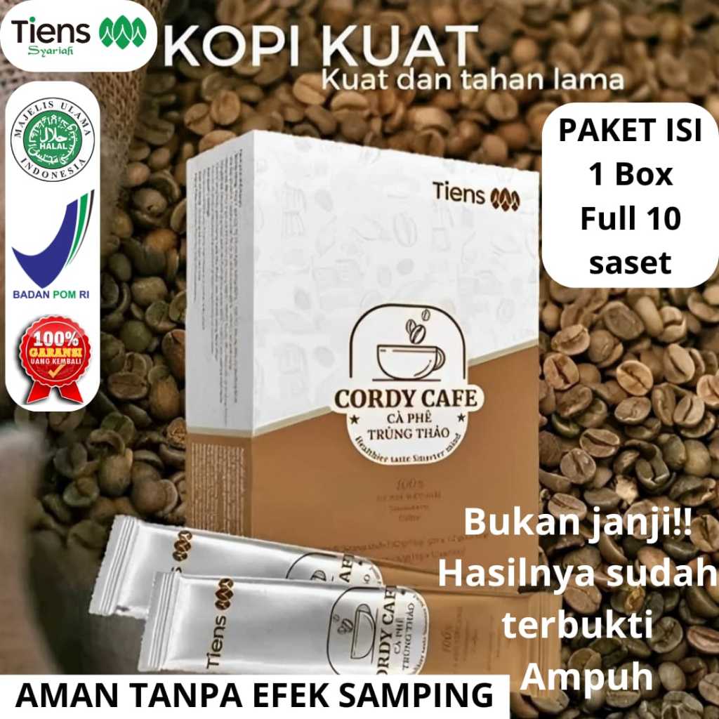 ORIGINAL Cordy Cafe Tiens Kopi Kuat Pria dan Tahan Lama - Kopi Dewasa Pria Tahan Lama obat kuat pria