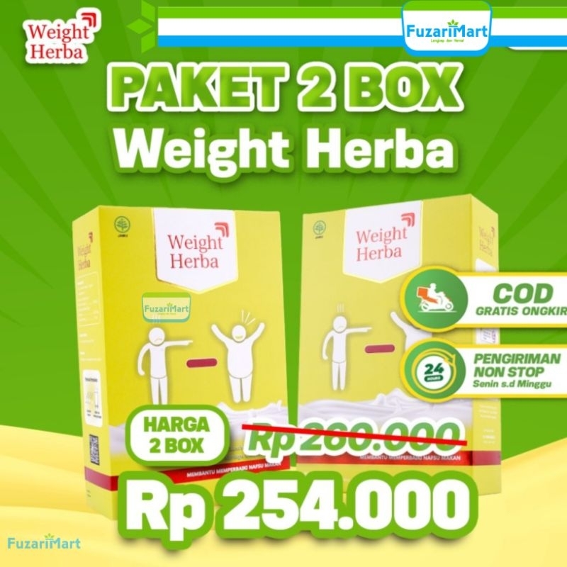 

Paket Body Goals 2 Box Weight Herba - Susu Penambah Nafsu Makan Penggemuk Badan Penambah Kalori Lancarkan Saluran Pencernaan Penambah Protein Tubuh