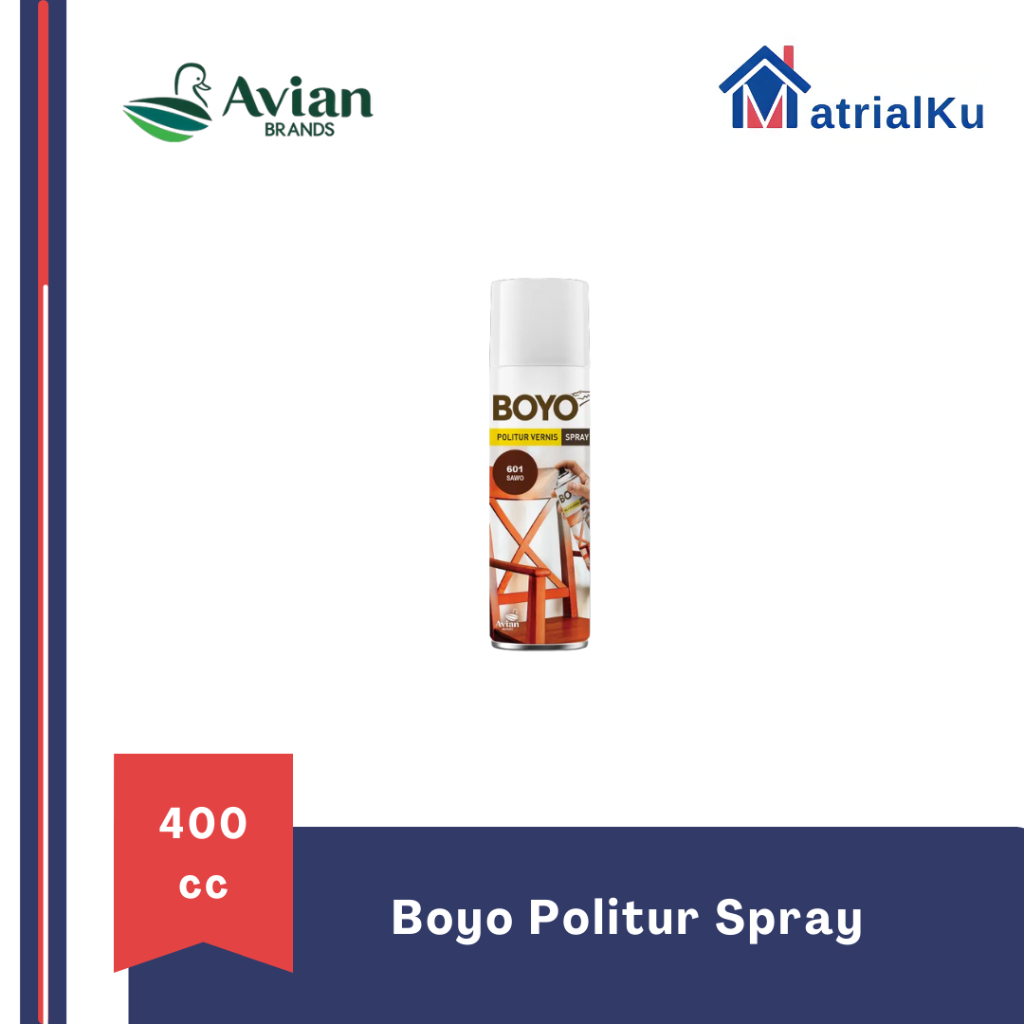 Boyo Politur Vernis Spray | Politur Kayu
