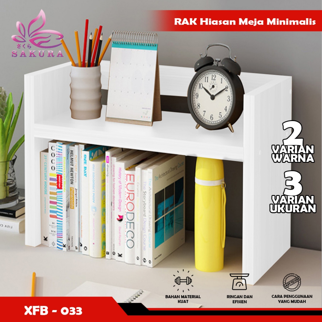 Rak Buku Meja Belajar / Rak Mini Diatas Meja / Rak Serbaguna - SOSOYO