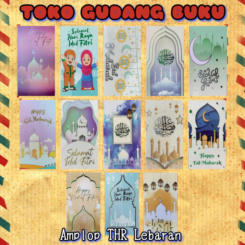 

Amplop THR Lebaran/ Angpau Lebaran Masjid Besar PREMIUM Isi 25