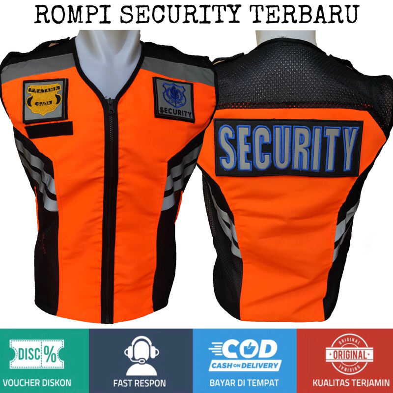 Rompi Security Bahan Jaring Kombinasi Taslan Terbaru