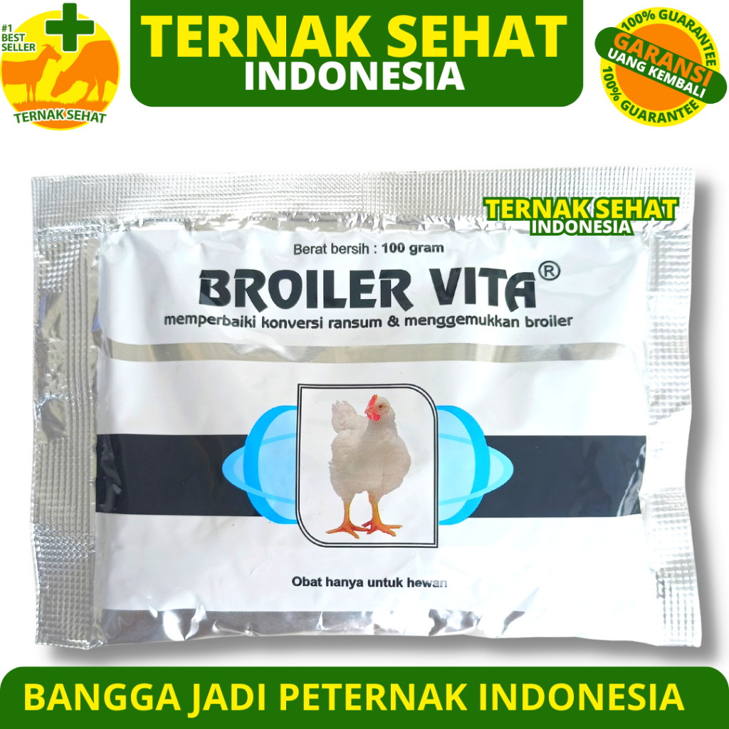 Vitamin Ayam BROILER VITA 100 GRAM MEDION - Vitamin Ayam Broiler Pedaging - Vitamin Penggemuk Ayam P