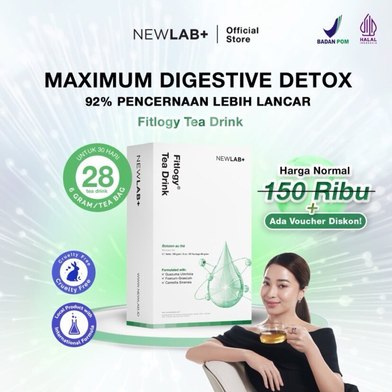 

NewLab Fitlogy Tea Drink | Teh Diet | Teh Detox | Teh Pelangsing | Slimming Tea