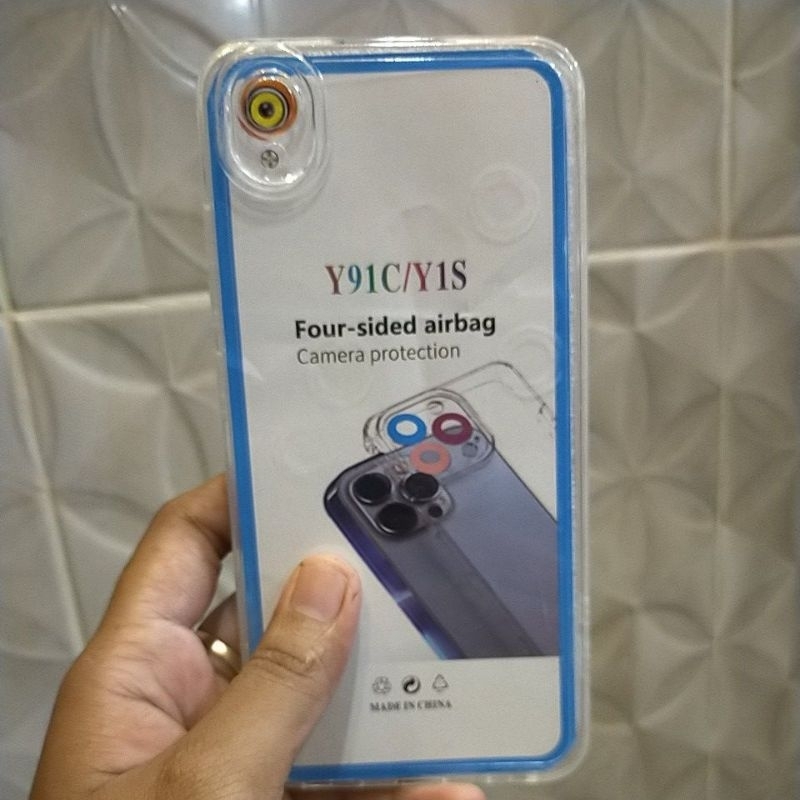 SoftCase Bening VIVO Y91C / Y1S VIVO 1820 Silikon Clear Case Airbag Pelindung Camera