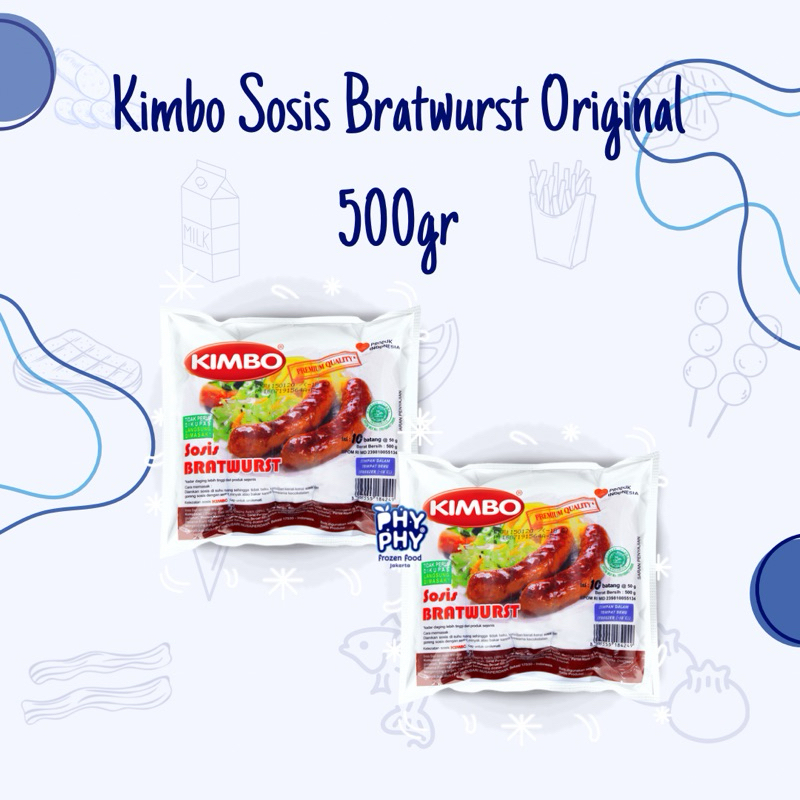 

Kimbo Sosis Bratwurst Original 500gr isi 10pcs / Sosis Sapi / Sosis Bakar / Sosis Kimbo