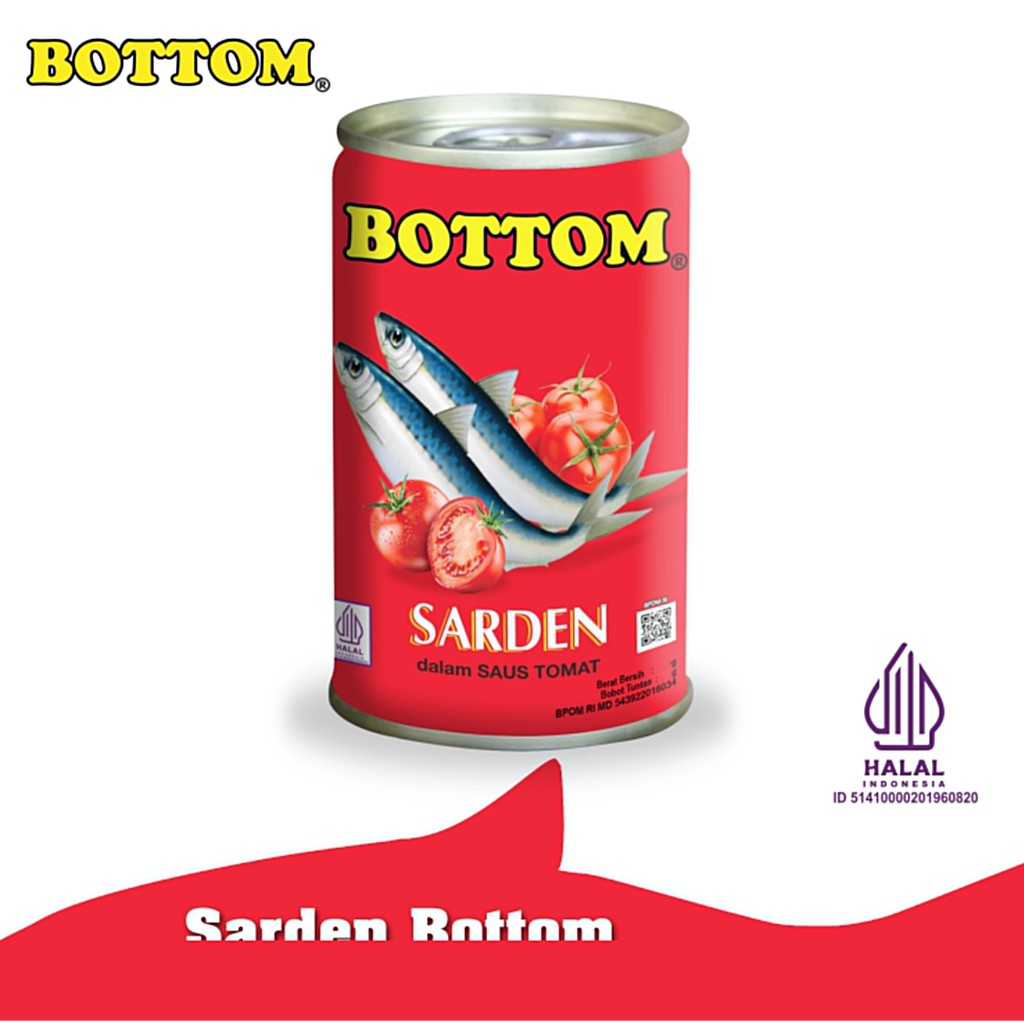 

Myhomey Bottom Sarden saus tomat Makanan Ikan Kaleng 425 g