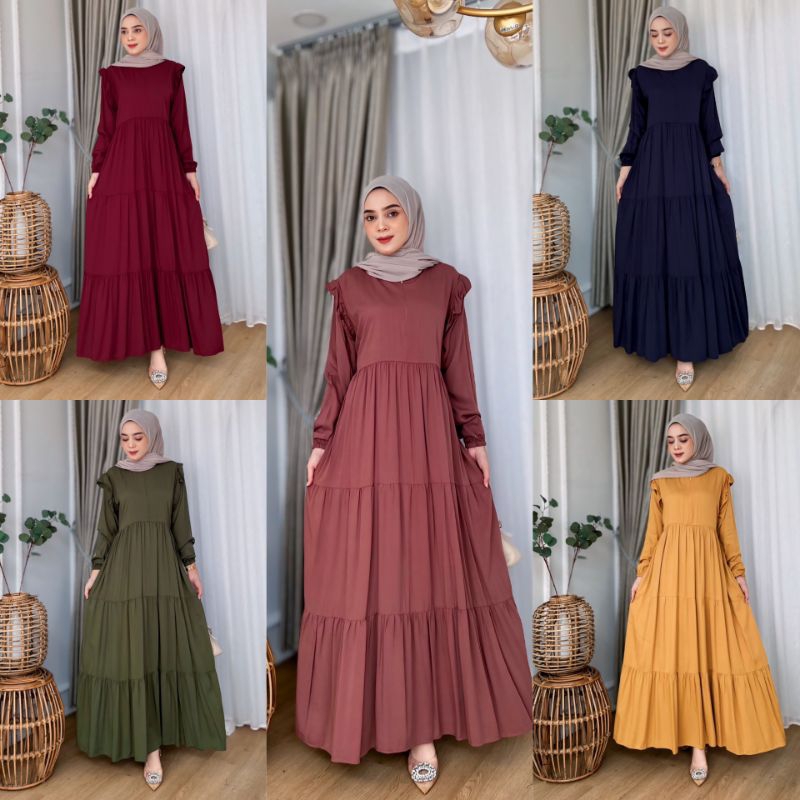 [𝐁𝐲𝐚𝐞𝐞𝐬𝐲𝐚] MAHESA DRESS | Gamis Twill | Dress Polos Rayon Twill