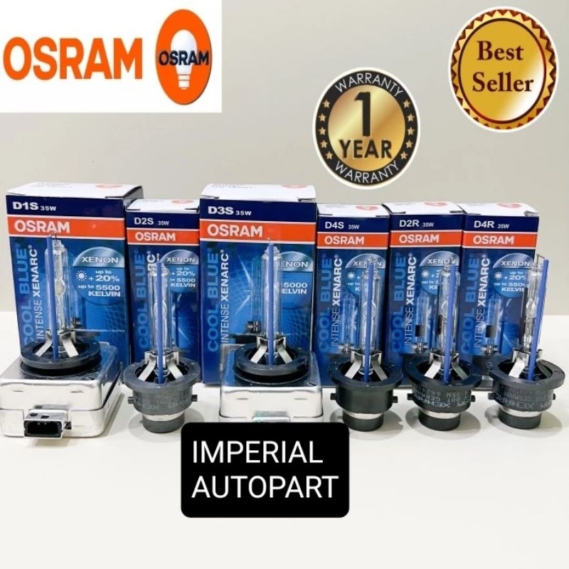 BOHLAMP LAMPU OSRAM COOLBLUE D1S D2S D3S D4S D2R D4R LAMPU UTAMA OSRAM - D1S