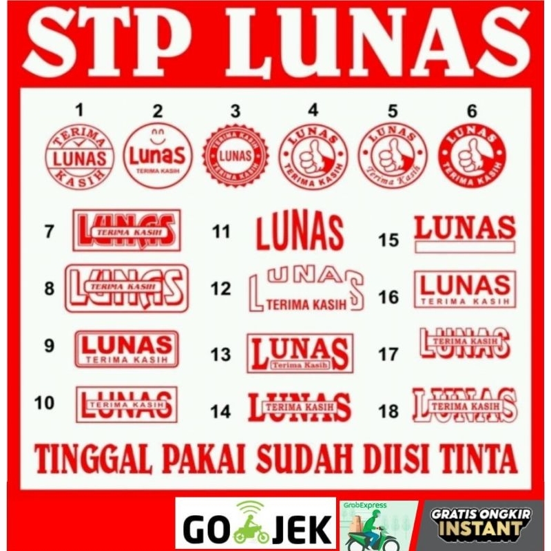 

STEMPEL LUNAS - STEMPEL FLASH/WARNA/OTOMATIS