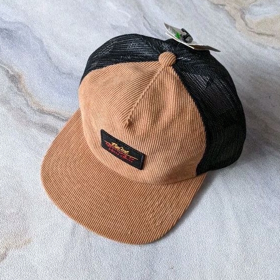 topi snapback ripcurl original - bahan corduray ( warna coklat)