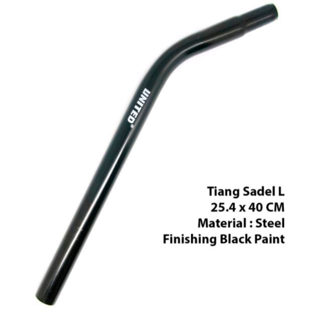 Seatpost 25.4 / Seatpost / Tiang Sadel Sepeda / Tiang Jok Sepeda Bengkok 25.4 X 40cm