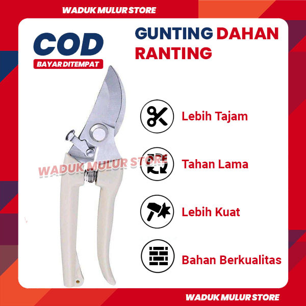 Gunting Potong Dahan dan Ranting Bunga Tanaman Stainless Steel Garden Shears / Alat Pemotong Pangkas