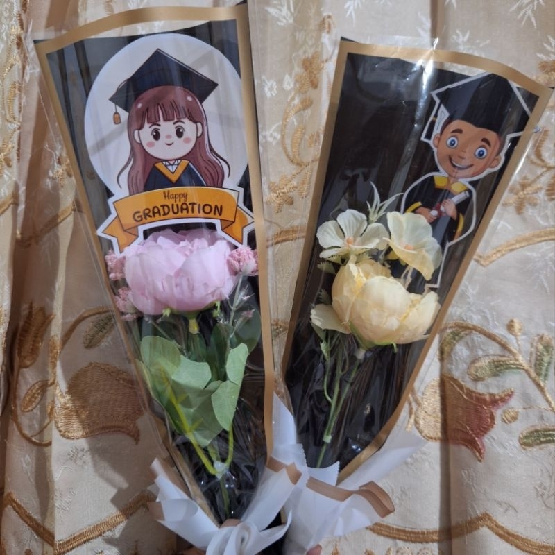 Buket Bunga Single Happy Graduation