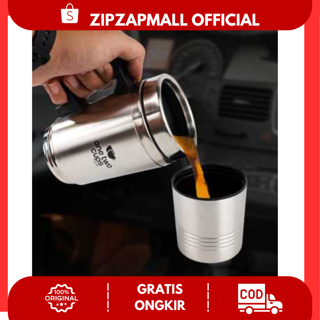 Gelas Pemanas Mobil Car Heating Cup 12V 350ml 150ml Stainles Steel / Mug Teko Listrik Pemanas Air Mi