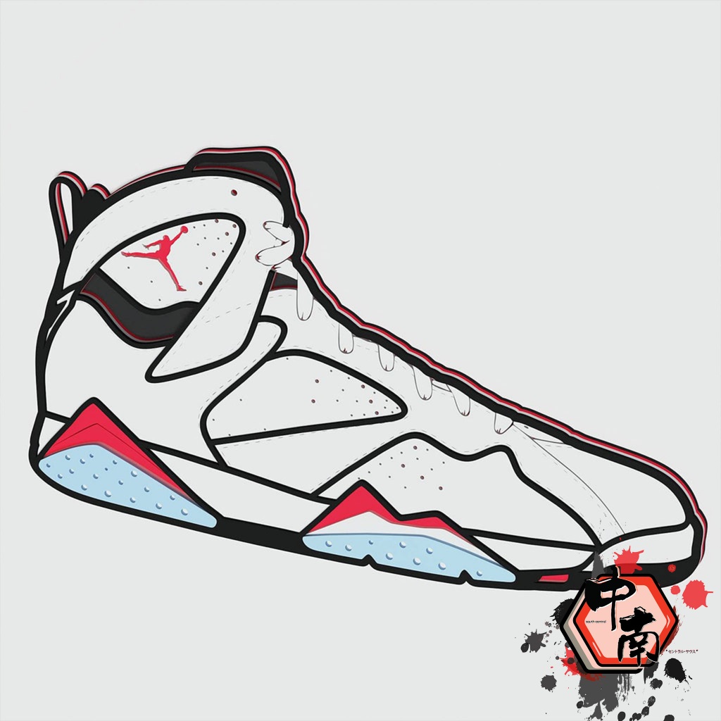 Wall Panel Multilayer Sepatu Sneaker v5 Air Jordan 7