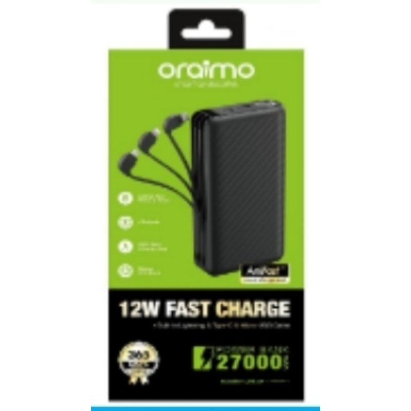0ORAIMO Powerbank clear stock 27000mah real seri p5271