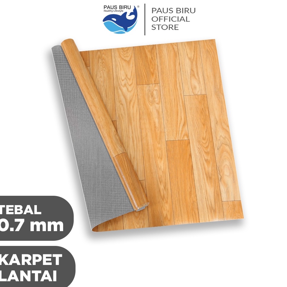 Sabet Promo Paus Biru  KARPET LANTAI VINYL ROLL TEBAL 7 MM DECORASI LANTAI 5CM METERAN 2 M
