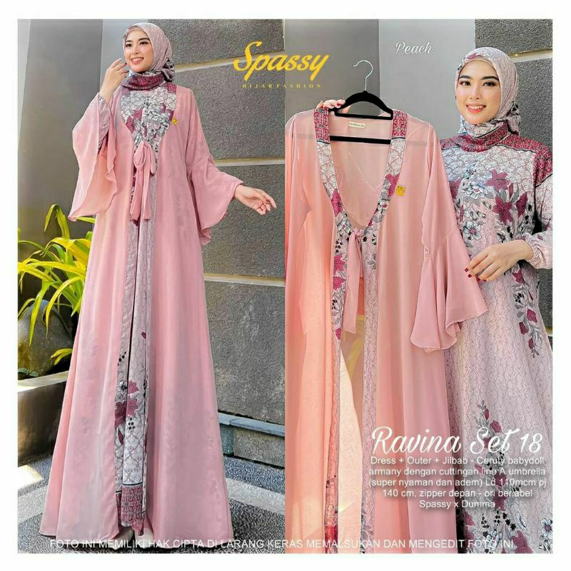 RAVINA SET 18 DRESS BAJU WANITA SETELAN REMAJA TERBARU WANITA KEKINIAN / IR FASHION / TUNIK WANITA /