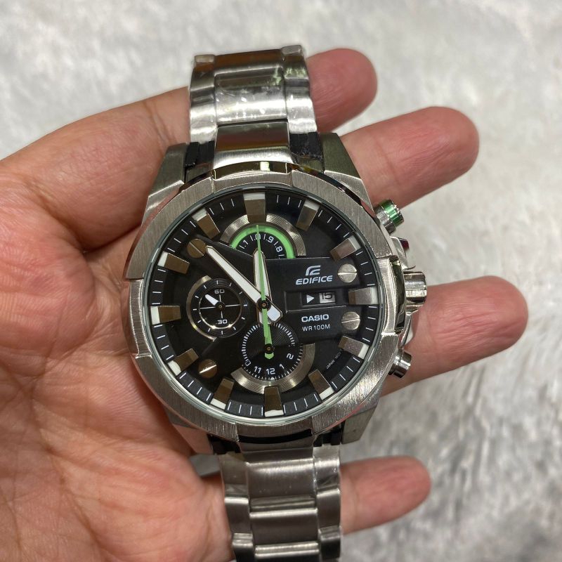 CASIO EDIFICE EFR540 / EDIFICE EFR 540 SILVER BLACK ORIGINAL LENGKAP