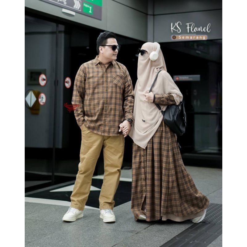 ks flanel gamis 2in1