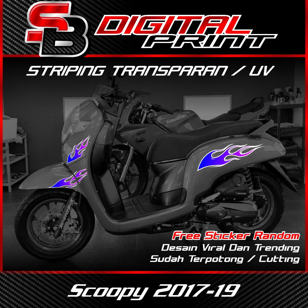 striping transparan scoopy gen 3 - striping api transparan scoopy donat