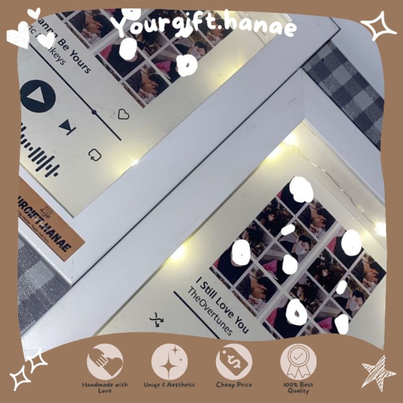 (Free Box) 3D Music Frame Sp0tify | Kado Unik Wisuda Ulang Tahun Perpisahan Kenang-kenangan