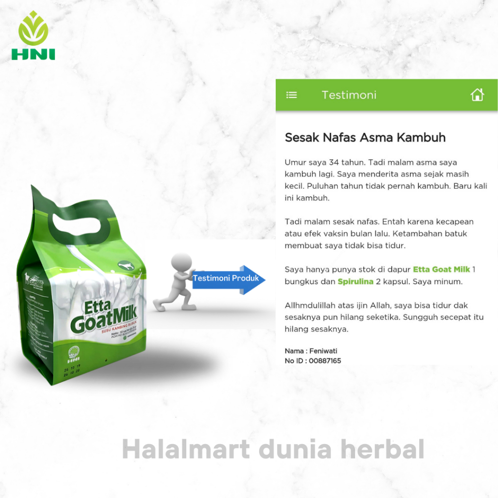 

GRA Etta Goat Milk HNI Susu Kambing Etawa Bubuk Organik Solusi Mengatasi Asma Dan Tbc Meningkatkan