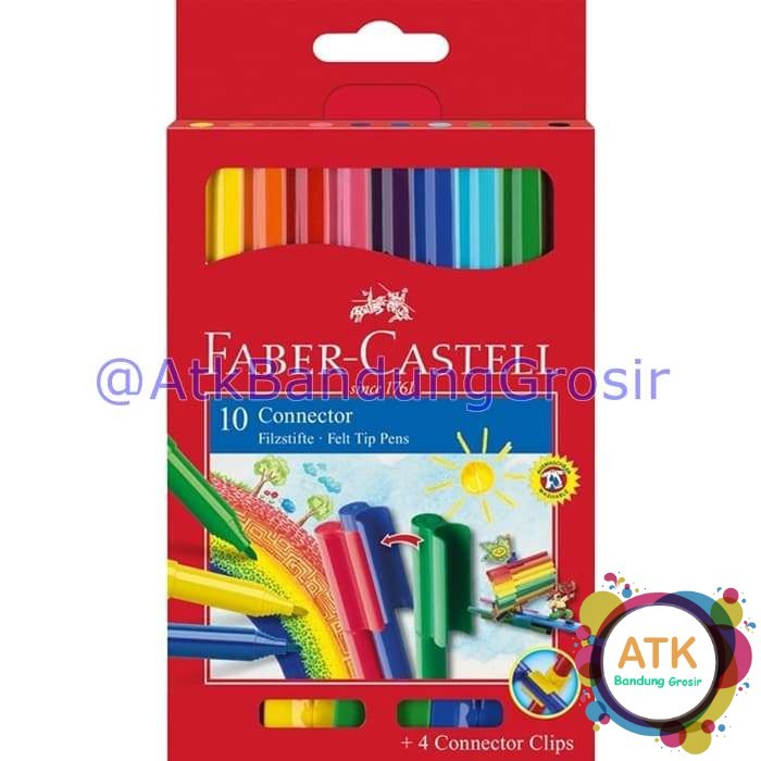 

Connector Pen Faber Castell 11150A 10 Warna Colours Spidol Craft
