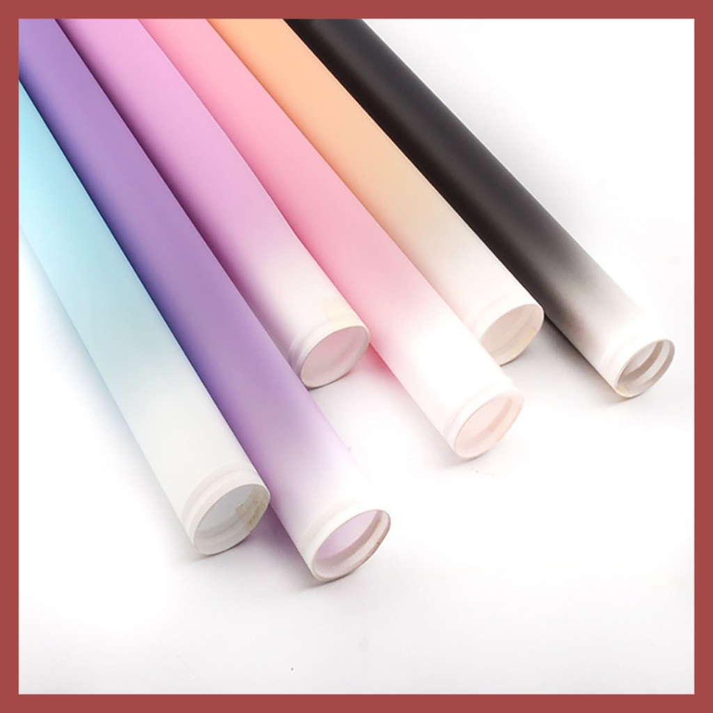 

(20 LEMBAR) Flower Wrapping Kertas Cellophane Kertas Bunga Buket Transparan Garis Gradient KB6294