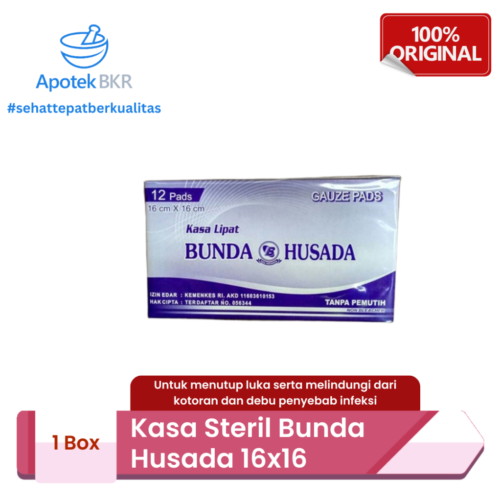 Kasa Hidrofil 16x16cm Bunda Husada / Kasa Steril Hidrophile