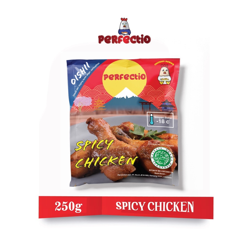 

Perfectio spicy chicken 250gr / ayam pedas 250gram frozen