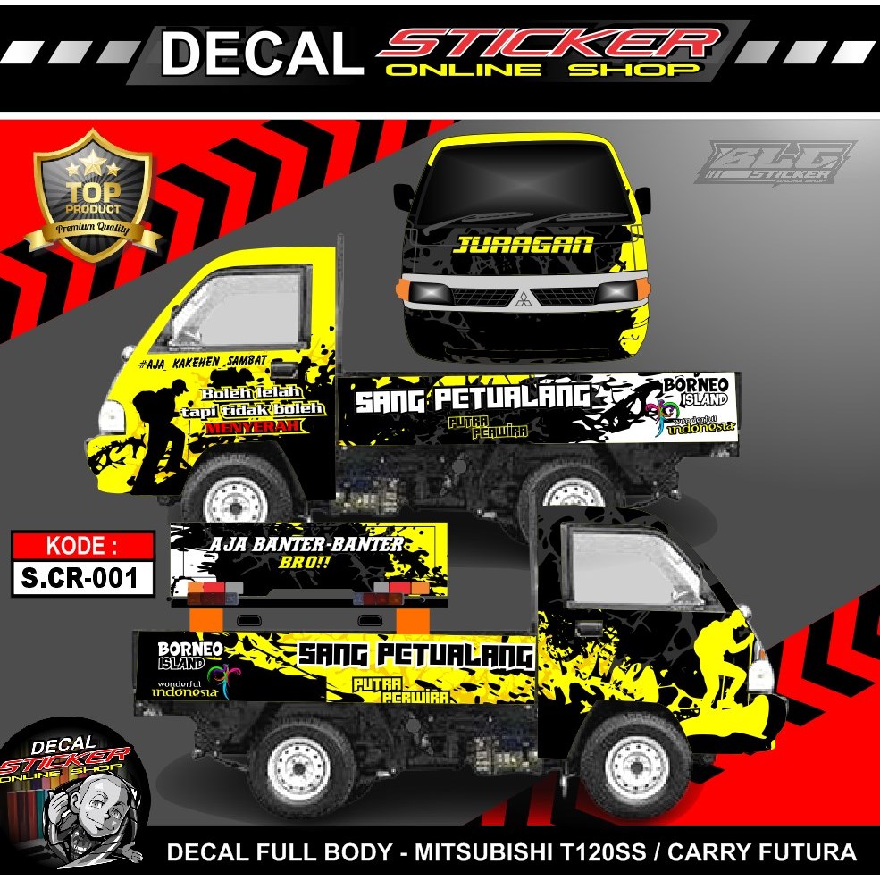 decal mobil carry pick up nutup body