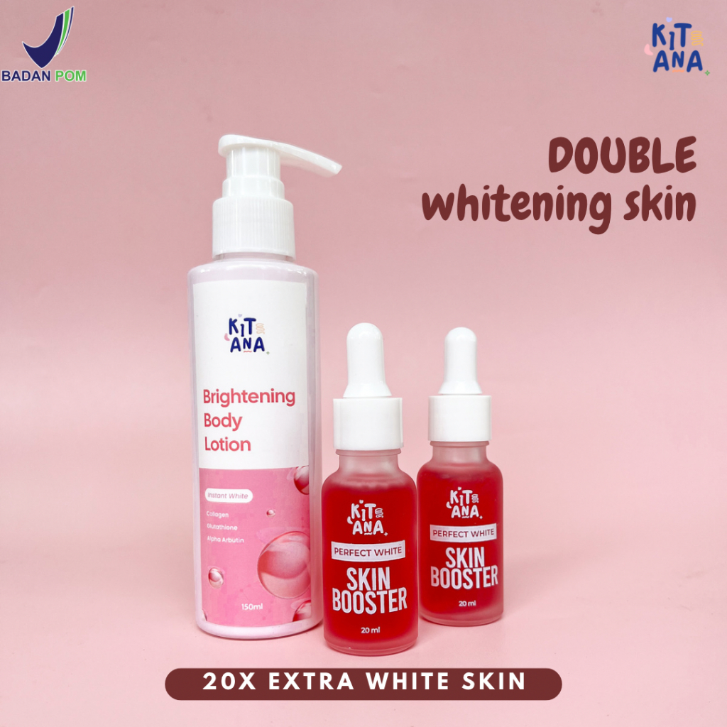 Paket Double White Skin | 2pcs Injection + White Lotion | Pemutih Pencerah