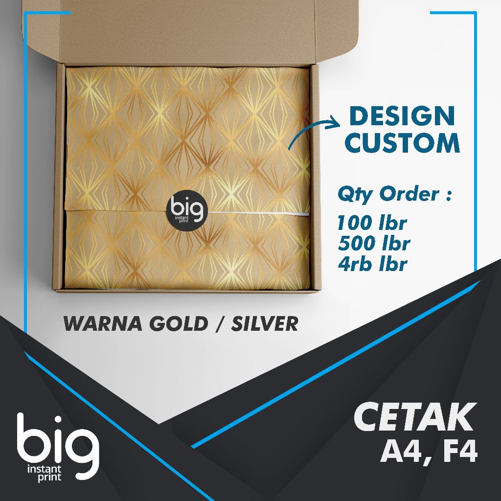 

RB KERTAS DOORSLAG PER PACK POLOS / CETAK 1 WARNA WRAPPING PAPER READY STOCK