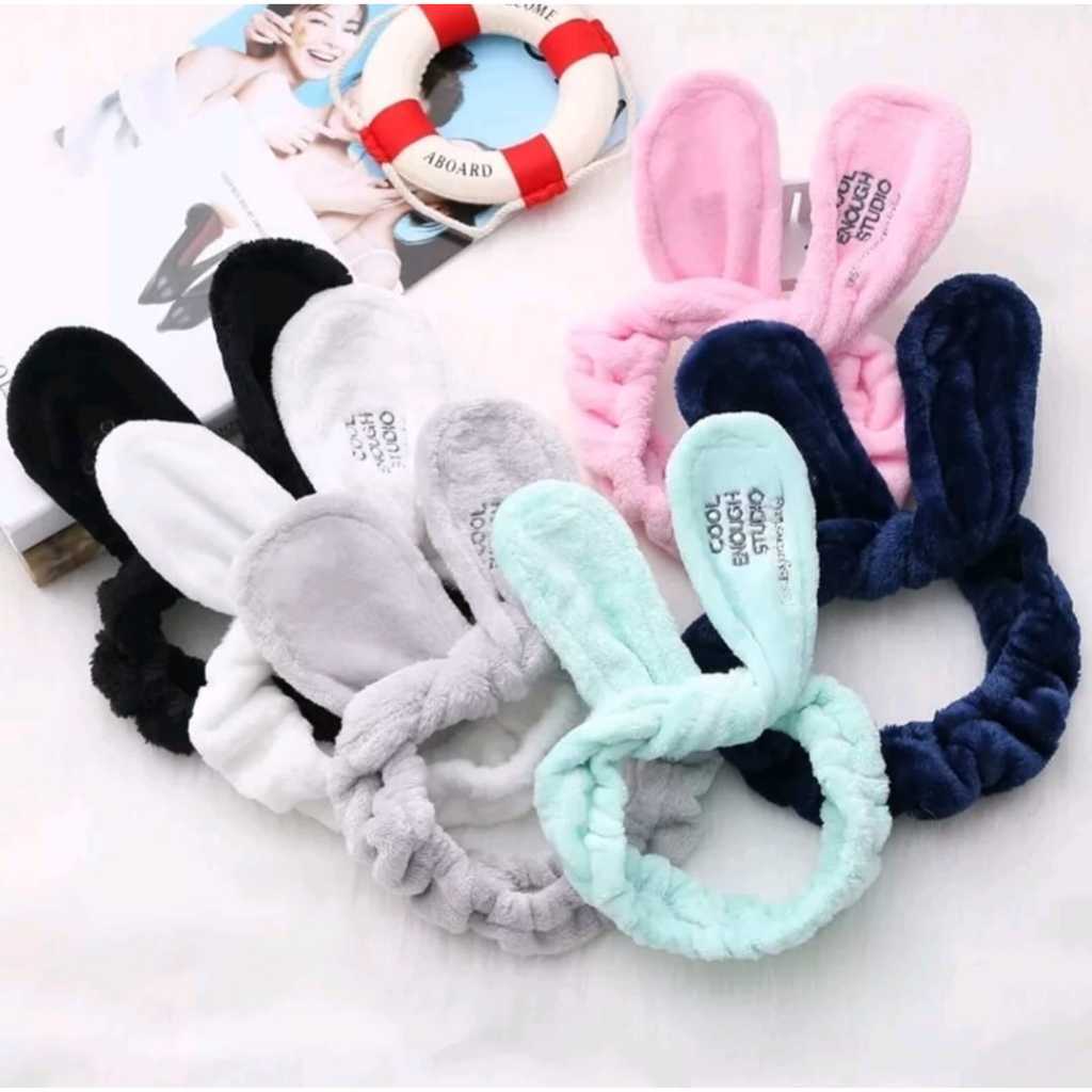 Bando Headband Kelinci Korea / Bando Untuk Cuci Muka / Bando Make Up