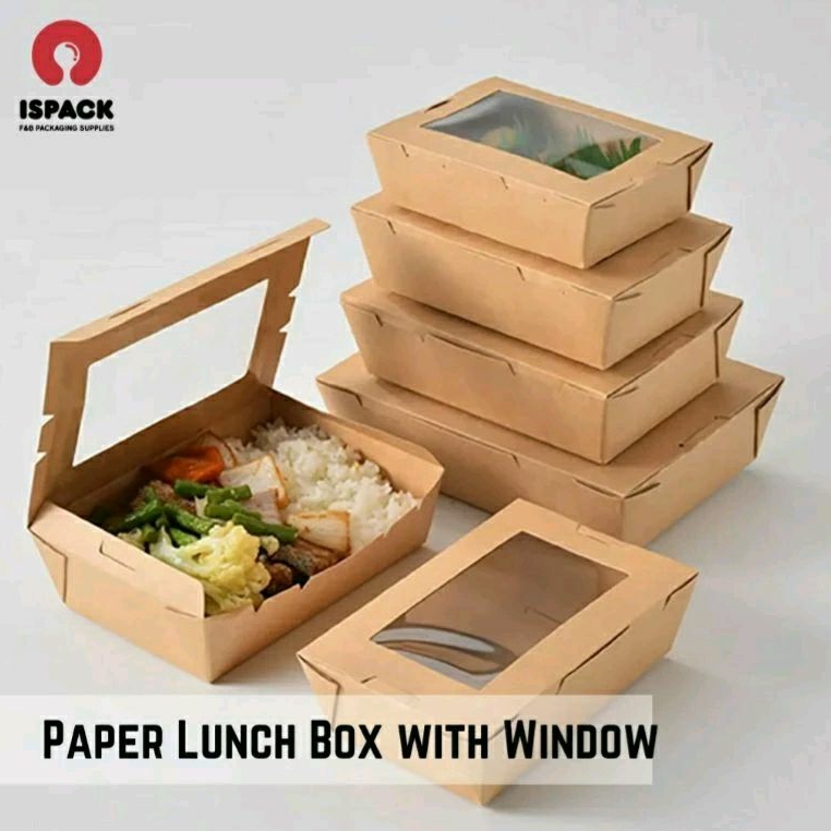 Paper Lunch Box Kraft with Window